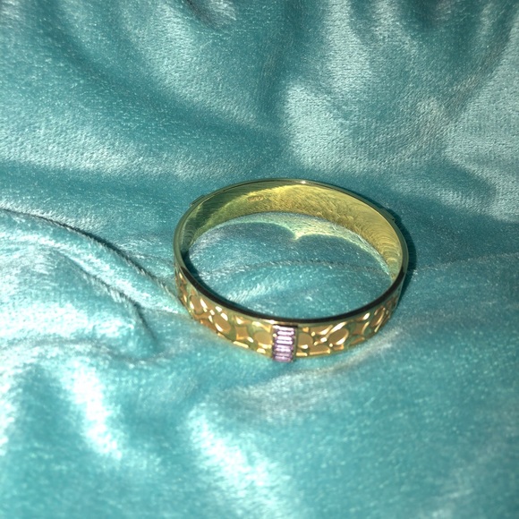 Coach Bangle Gold Tone Bracelet - Picture 3 of 4